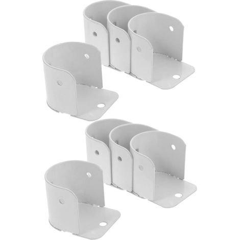 Supports muraux NUOBESTY pour tringle à rideaux, lot de 8, en acier inoxydable robuste, pour rideaux romains et de douche. (1/5)