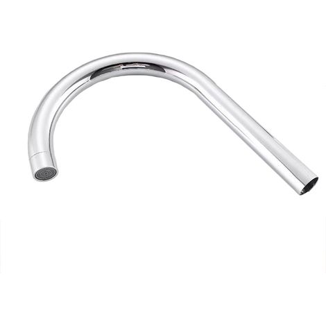 Bec de Robinet de Cuisine en Acier Inoxydable - Insertion Directe, Grand Tube Courbé (1/4)