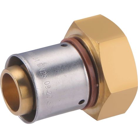 Raccord femelle écrou libre à sertir pour tube PER NOYON & THIEBAULT Ø25 - F26x34 (1')
