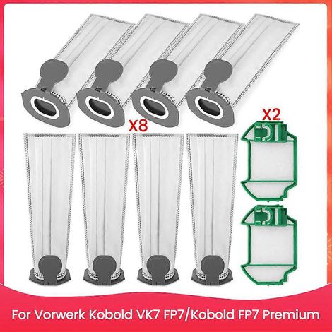 Sacs d'aspirateur pour Vorwerk Kobold VK7 FP7, pièces de rechange pour sacs filtrants premium Kobold FP7 (1/5)