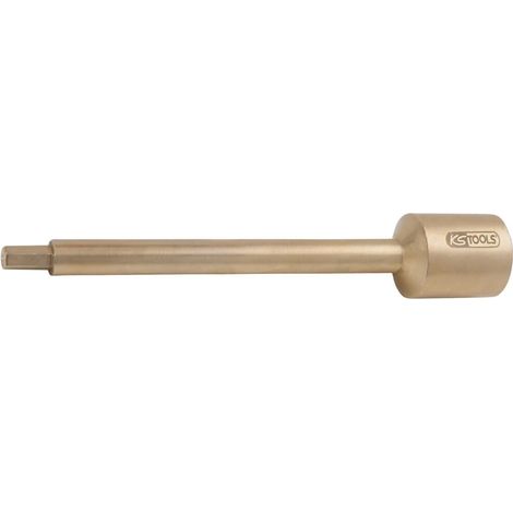 Douille tournevis 6 pans 1/2" 10mm, 140mm - Version longue - Alliage en Aluminium Bronze - Antidéflagrant (1/4)