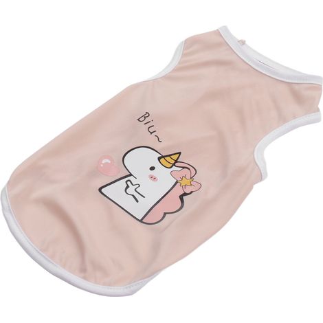 T-shirt d'été pour animaux de compagnie : doux, respirant, sans manches, élégant et mignon, pour chiots, chats et lapins (taille XL). (1/5)