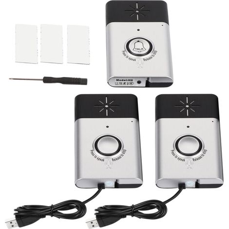 Interphone vocal sans fil intelligent Système de contrle d'accès pour porte intérieure/extérieure (1/4)