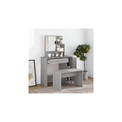 Ensemble de coiffeuse Sonoma gris 86,5x35x136 (1/5)