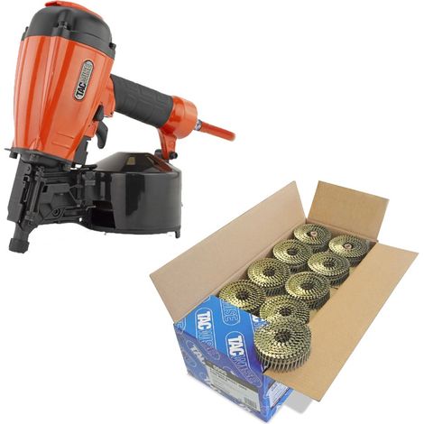 Tacwise FCN55V Pneumatic Coil 57mm Air Framing Nailer + 14,400 2.1 X 40mm Nails (1/5)