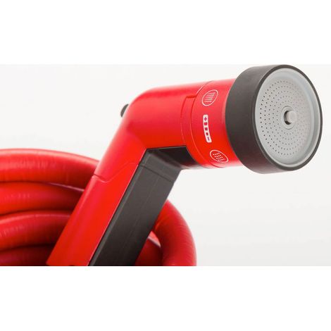 FITT YOYO - Pistola Multifunzione per Tubo da Giardino, con Regolazione Continua della Portata. Attacco a Scatto Standard, Rossa