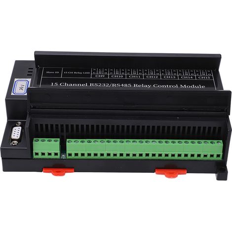 Module de commande de relais 15 canaux RS485 RS232 PLC DO PC UART série, carte de commutation DC24V (1/5)