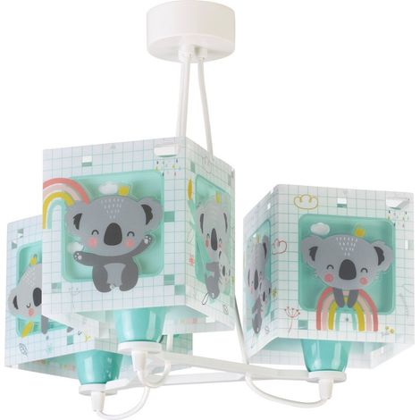 Lampadario Plafoniera a 3 faretti Koala verde (1/2)