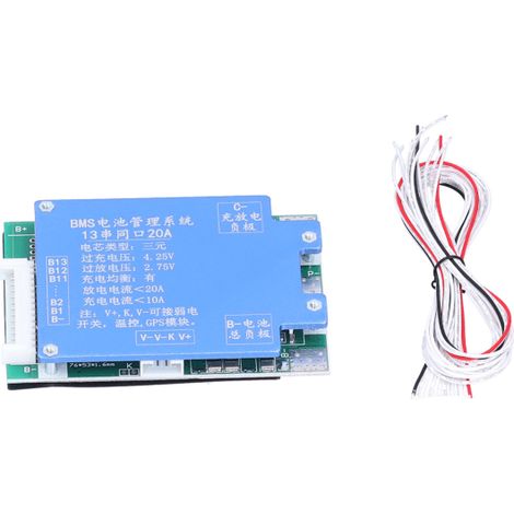 Chargeur BMS 13S 48V 20A pour batterie lithium, module de protection avec port GP5, carte de charge sécurisée (1/5)