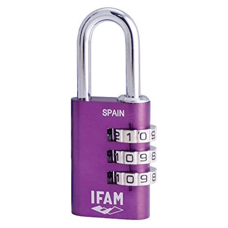 Candado col combi30 violeta 30mm. arco ø5mm. con combinación. ifam
