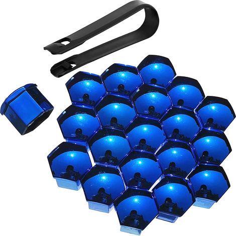 20 Stück blaue ABS-Mutternabdeckungen, galvanisiert, Universal 1