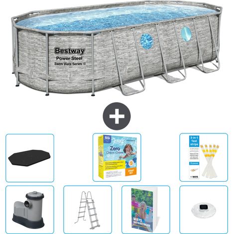 Bestway Bestway Power Steel Ovale - 549x274x122 cm - 8-pièces S526 (1/4)