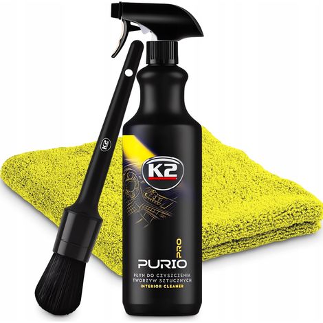 Kit di pulizia per plastica K2 purio PRO 1L + spazzola in microfibra (1/5)