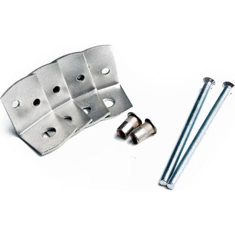 Set de pieds en acier inoxydable pour socle en béton de 10 cm (1/2)
