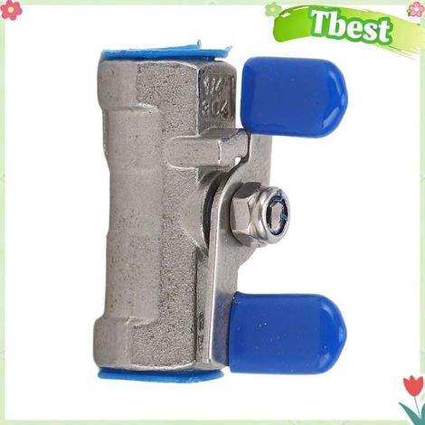 Tbest Robinet à tournant sphérique de 1/4 pouces Vanne à Bille 1/4 Pouce, Acier Inoxydable 304, Filetage NPT, Poignée auto piece (1/5)
