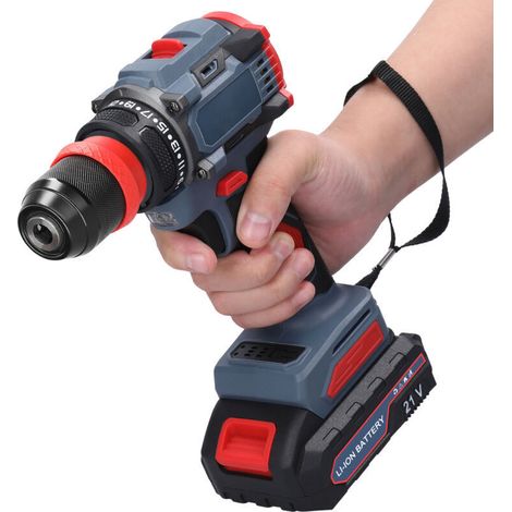 21V Lithium-Ion Multifunctional Electric Drill/Driver, Brushless Motor, 55Nm Torque, Practical Tool for Installing Household Appliances, Furniture, and Electrical Repairs