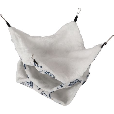 Hamac à 3 couches pour hamster, petit animal de compagnie, chaud et confortable en hiver. Idéal pour les écureuils, les cochons d'Inde et les chats blancs. (1/5)