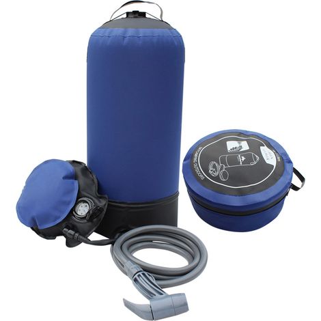 bolsa de ducha portátil para senderismo, para camping, con aspersores, de goma, para baño al aire libre, con válvula de retención y para senderismo y viajes.