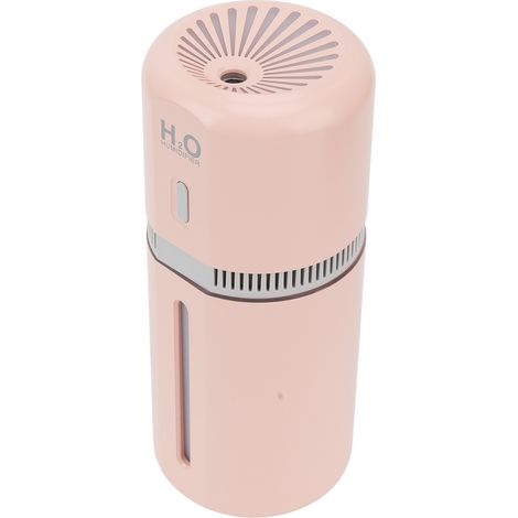 180-ml-Auto-Luftbefeuchter, tragbarer Mini-Luftbefeuchter mit Kaltnebel, USB-Ladefunktion und farbigem Nachtlicht (rosa) (1/5)