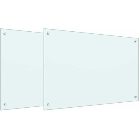 Salpicadero de cocina 2 pcs 90 x 60 cm vidrio templado vidaXL