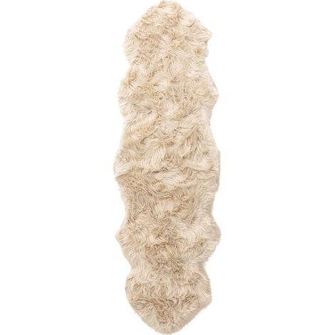 Katy Kunstfell imitiertes fell 180x55cm Beige.