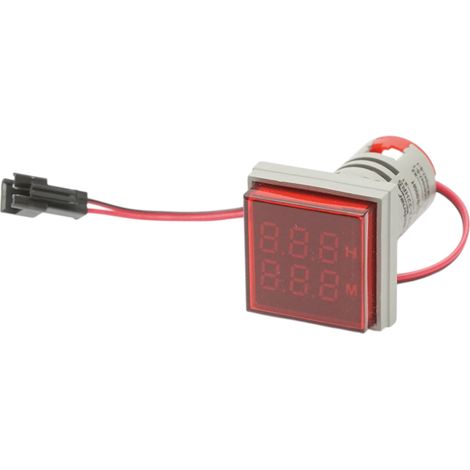 Indicatore digitale delle ore di funzionamento LED rosso 0-999H, 220V/380V AC Ø 22mm Breckner Germany (1/5)
