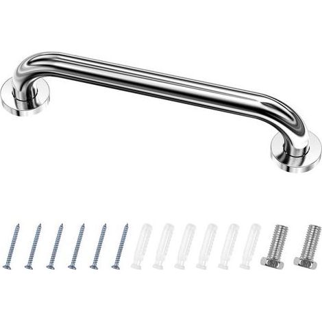 HOXILEELEO - Barre d'Appui WC, Acier Inox Maintien Poignée Douche, 40cm Barre d'Appui Salle de Bain Coudée, Barres Douche, Baignoire Main Courante Inoxydable Âgées/Handicapées/Enfants (1/5)