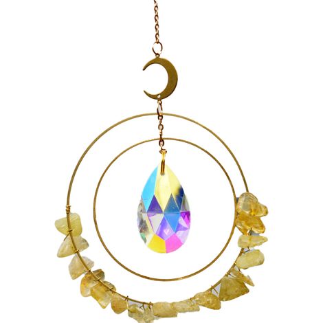 Carillon éolien suspendu en cristal, attrape-soleil, pour fenêtre, maison, jardin (1/5)