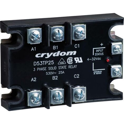Crydom Relais à semi-conducteurs D53TP25D 25 A Tension de contact (max.): 530 V/AC à commutation au (1/4)