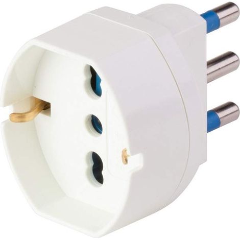 Poly Pool PP2332X Adattatore Spina Grande 16 a con Presa P40 Presa Pluristandard Standard Italiano e Tedesco, Bianco (1/4)