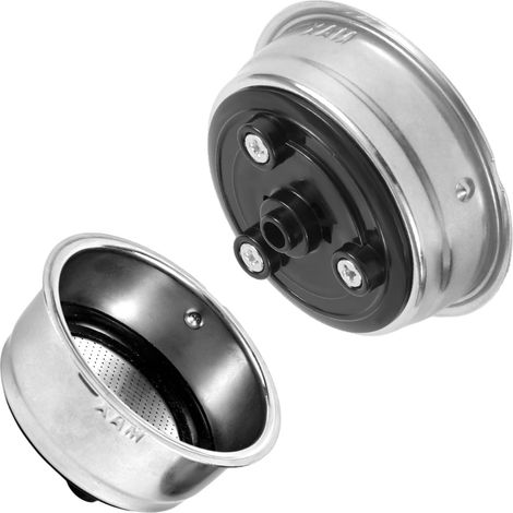 2pcs Panier Filtre à Café 51mm, Acier Inoxydable Détachables avec Filtre Café Pressurisé et Maille pour Machines à Expresso Domestiques Bureau (Simple et Double) (1/5)