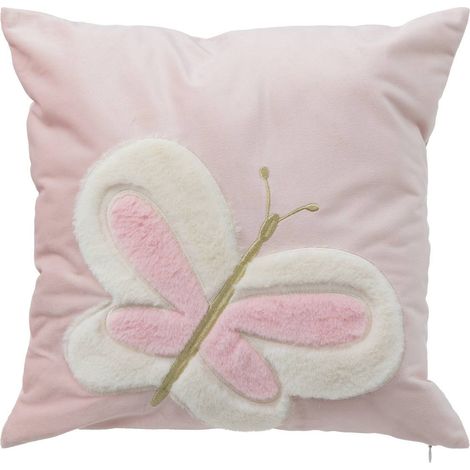 Coussin enfant Papillon 39x39cm rose - Atmosphera créateur d'intérieur (1/3)