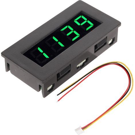 Tacómetro digital con contador de frecuencia, CC 8-15V, pantalla LED de 0,56 pulgadas, rango de 5 a 9999 rpm, tacómetro digital verde para medición de velocidad. (1/5)