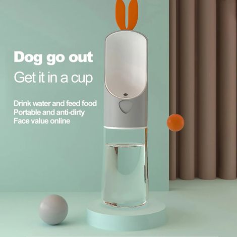 Filiyano-Bouteille d'eau portable pour chien, gamelle rose pour boire (1/5)