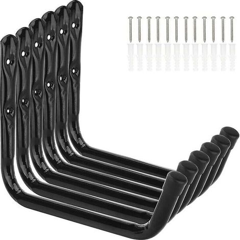 Crochets de rangement pour échelle de Garage, bras de 28cm, cintres utilitaires muraux robustes pipabiba, capacité de 25kg,Crochets de rangement (1/5)