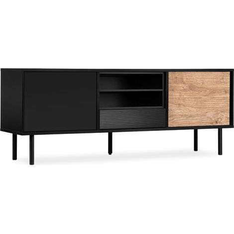 KONSIMO LOFTY TV-Schränk Loft-Stil, schwarz (1/5)
