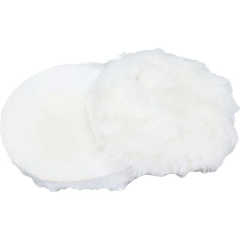 Ortviai Disque de polissage auto-adhésif pour voiture – 2 pièces, laine synthétique, diamètre 125 mm, tampon épais (1/5)