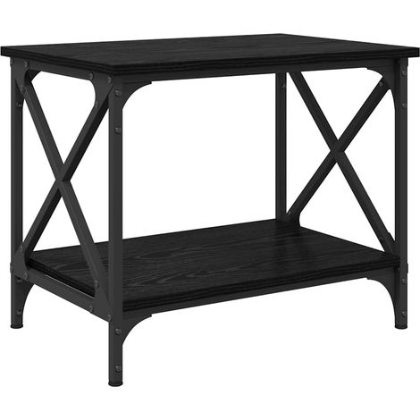 Maison Exclusive - Beistelltisch Schwarz Eichen-Optik 55 x 38 x 4