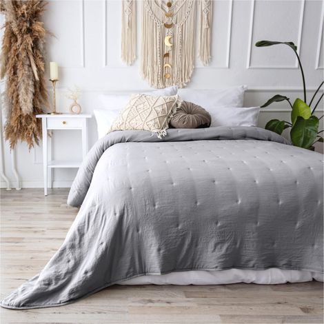 Couvre-lit et jeté de lit 220 x 240 cm Jeté de canapé Couette de canapé Couverture de canapé Jeté de couverture Couvertures de jour Housse de lit Couvre-lit XXL Couvre-lits matelassés (1/5)