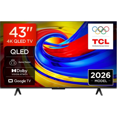 TCL P7L TV 43P7L 43 pollici QLED, 4K HDR, Direct LED, Google TV, Dolby Vision & Atmos, HDR10+, Game Master