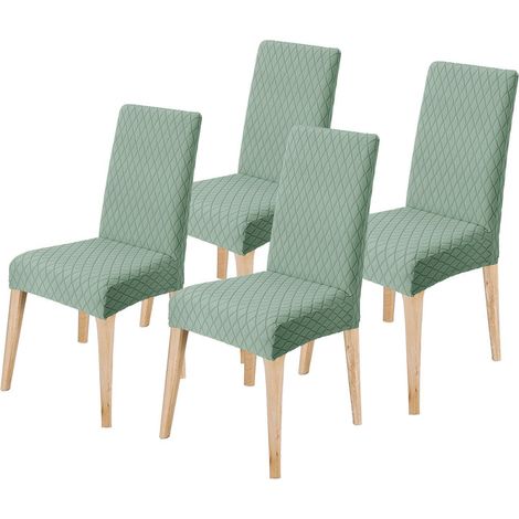 Stuhlhussen 4er Set, Universal Esszimmerstuhlbezug, abnehmbar, waschbar, elastisch, Matcha Grün (1/5)