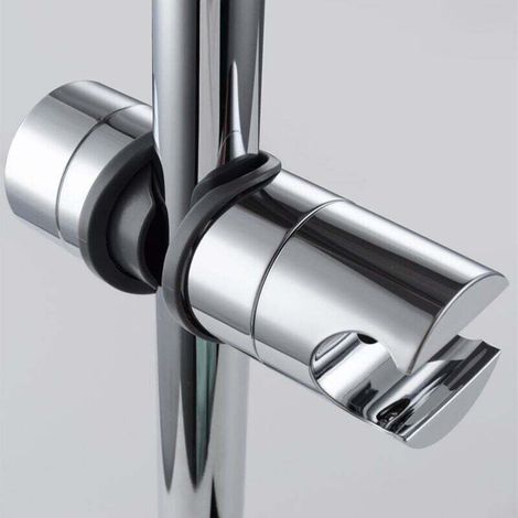 Support de pommeau de douche réglable pour barre coulissante, support de tête de rail universel de 18 à 25 mm de diamètre extérieur pour salle de bain coulissante à barre coulissante