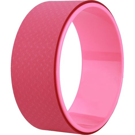 Roue de massage yoga pour abdos, équipement fitness intérieur (Rose) (1/5)