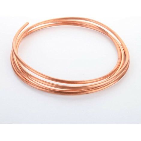 Tube cuivre mou 2m – Diamètre extérieur 5mm – Idéal pour tuyauterie réfrigération – Conductivité électrique élevée- (1/4)