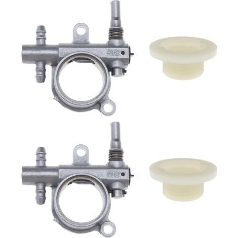 Lot de 2 pompes à huile pour tronçonneuse avec engrenage à vis sans fin compatible avec tronçonneuse 25 CC/38 CC 2500/3800 pièces de rechange pour outils électriques d'extérieur (1/5)