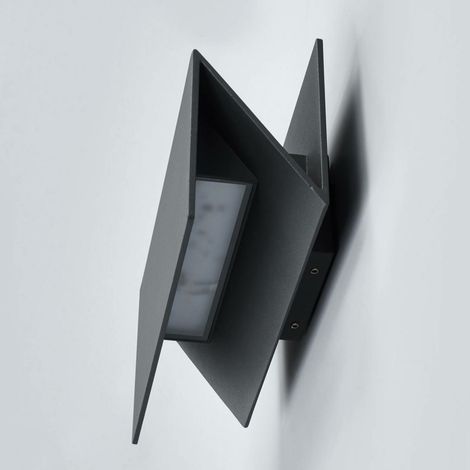 [NEUWERTIG] Lucande Led Außenwandleuchte Meja Wandleuchte Wandlampe Lampe Led Graphitgrau B-Ware