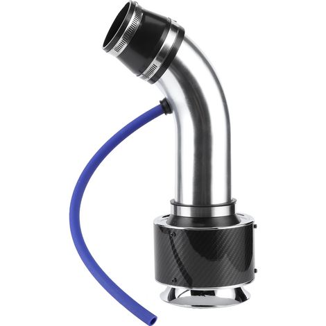 Carbonfaser-Style Auto-Kaltluftansaugfilter-Aluminiumrohr-Kit 76mm 3in Universal-Kit (Kleines silbernes Aluminiumrohr) (1/5)