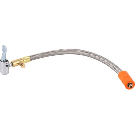 Adaptateur tuyau gonflage pneu, filetage M6 inox 12", voiture moto vélo gonflage dégonflage (1/5)