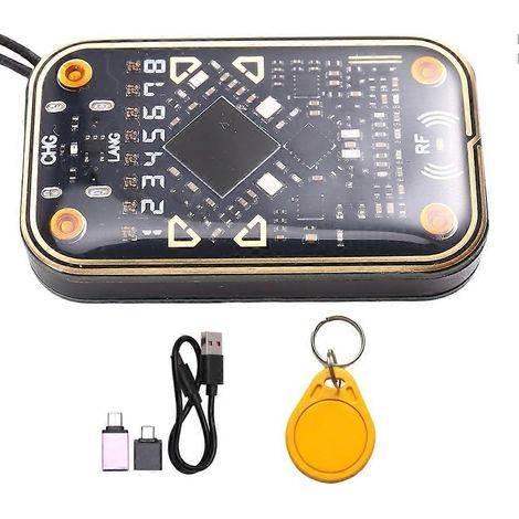 Lecteur de cartes à puce RFID Chameleon Ultra V2.0, simulateur de cartes + porte-clés CUID (125 kHz/13,56 MHz), décodeur de cartes, copieur NFC (1/5)