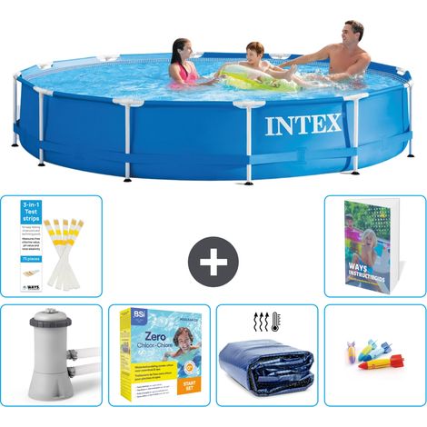 Frame Pool Rund - 366x76 cm - 7-teilig S181